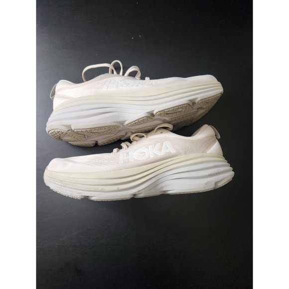 Hoka Bondi 8 Men's Running Shoes Light Beige Cream Size 13D - Picture 8 of 9